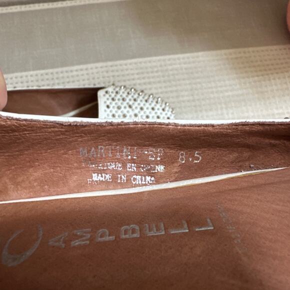 Jeffrey Campbell Martini Spiked Flats Shoes White Leather Slip-On Size 8.5 - Picture 8 of 10